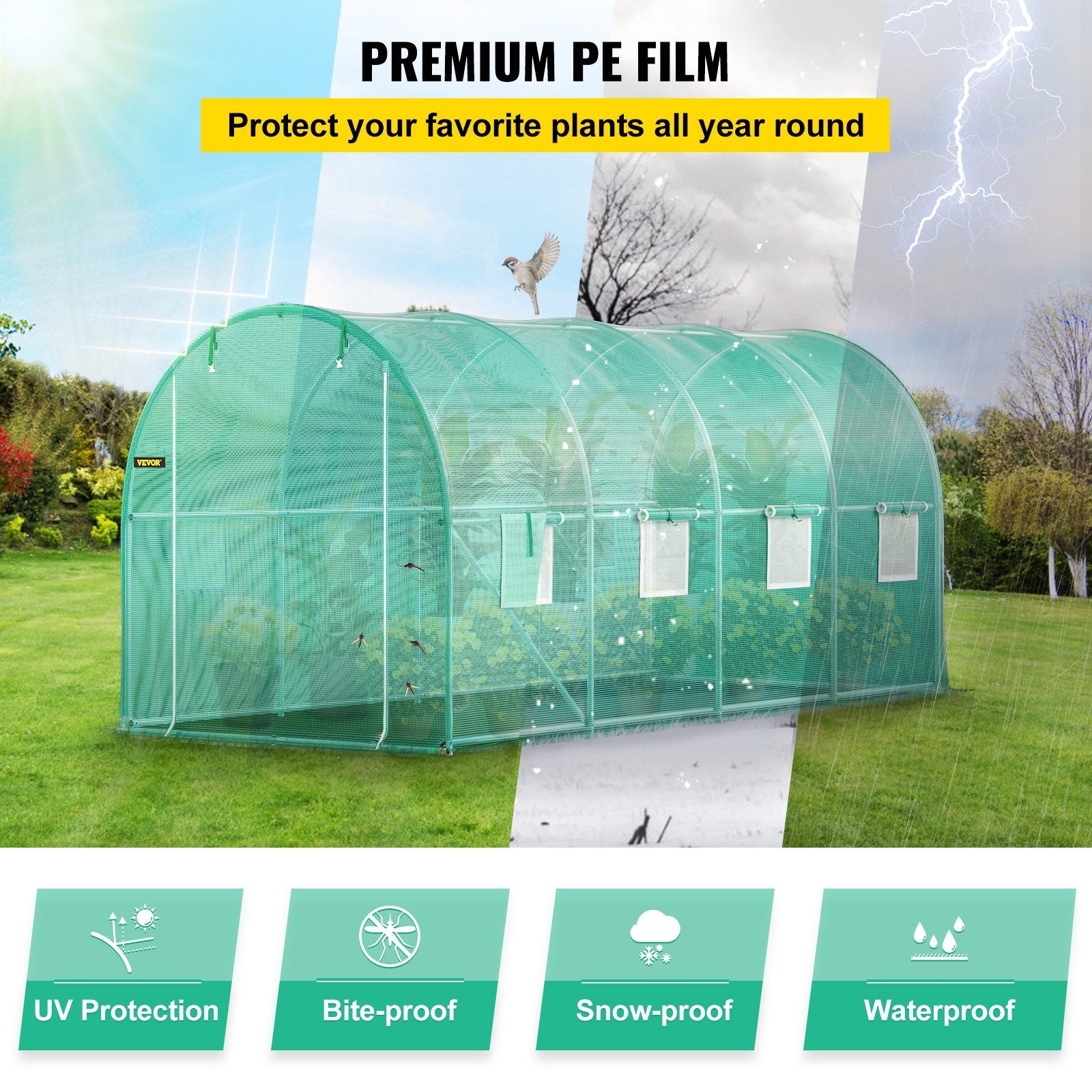 VEVOR Walk-in Tunnel Greenhouse Doba